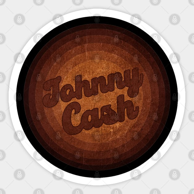 Johnny Cash - Vintage Style Sticker by Posh Men